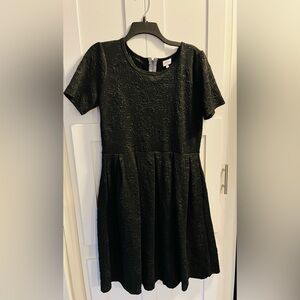 LuLaRoe Large Black Floral Dress